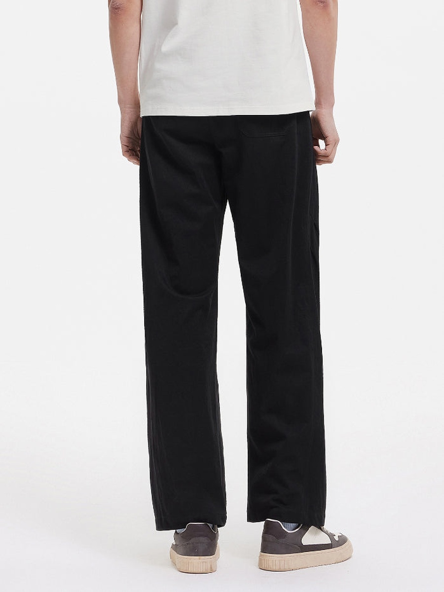 Men Wide-Leg Pants with Elastic Waist