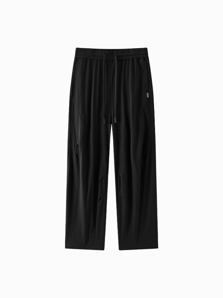Men Wide-Leg Pants with Elastic Waist