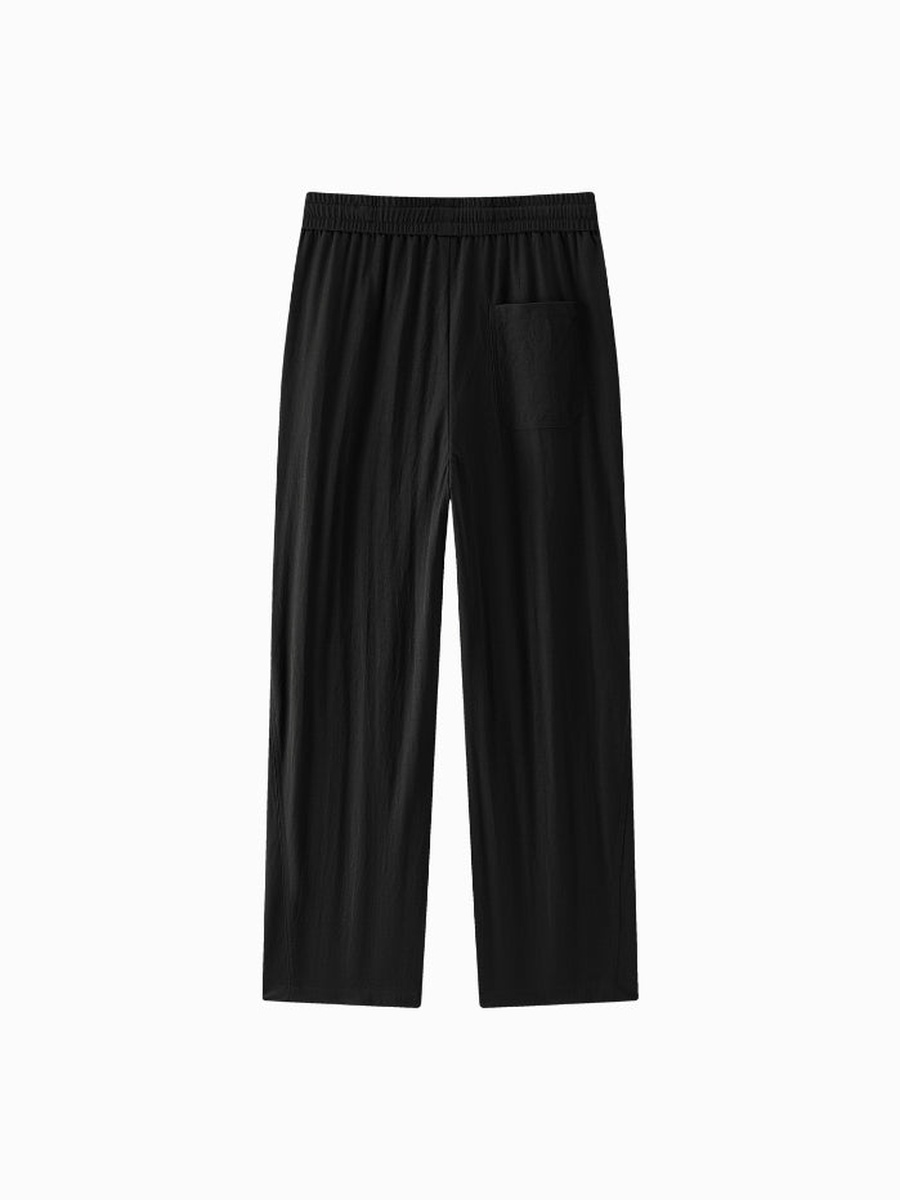 Men Wide-Leg Pants with Elastic Waist
