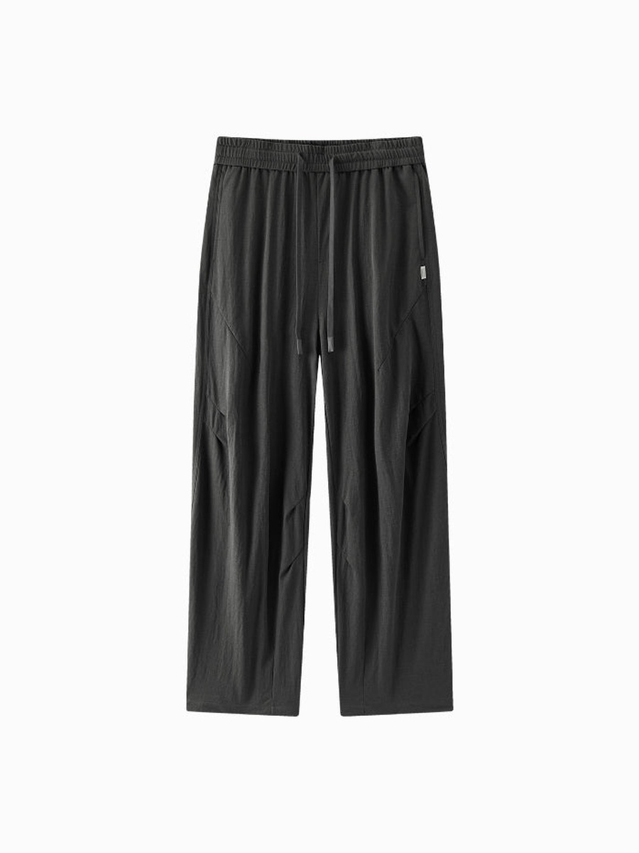 Men Wide-Leg Pants with Elastic Waist