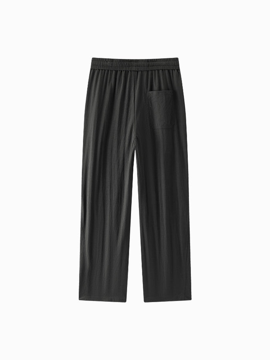 Men Wide-Leg Pants with Elastic Waist