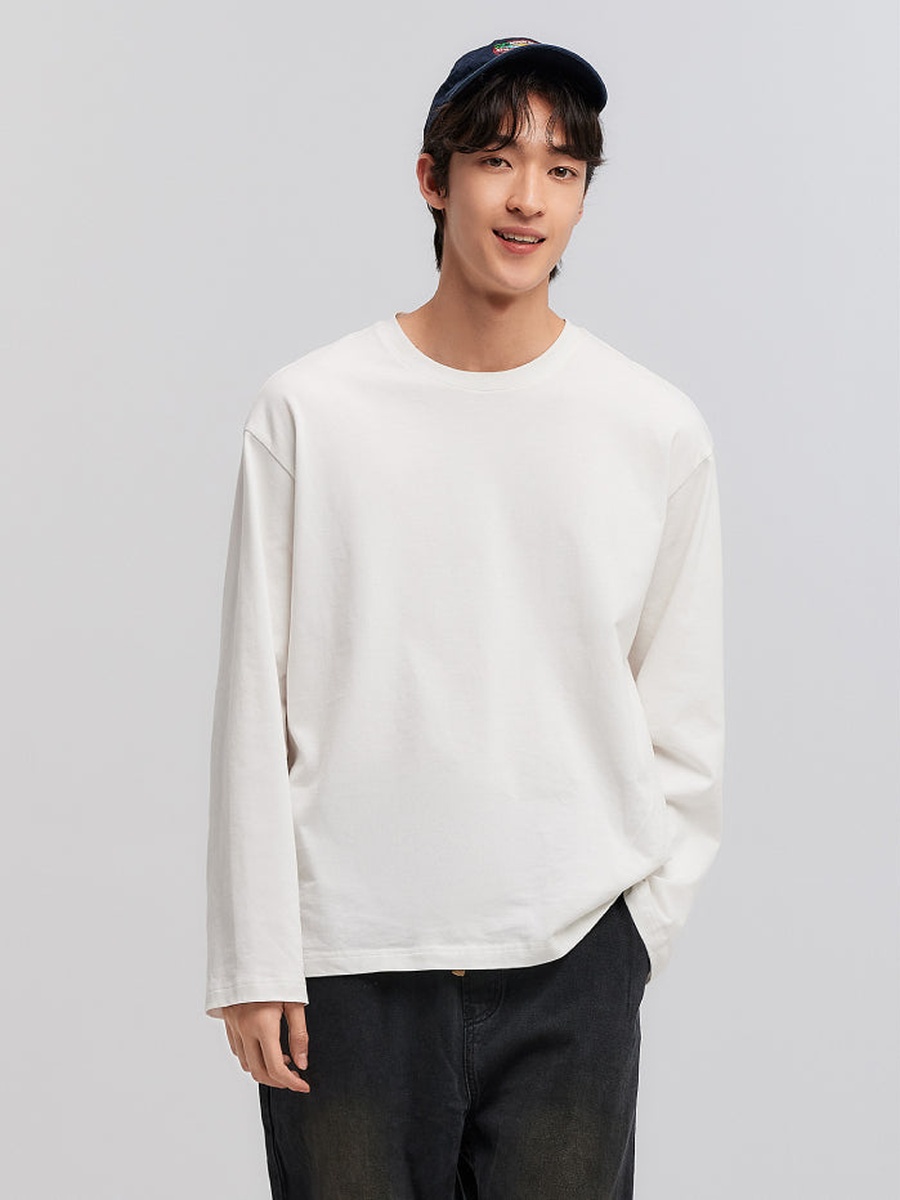 Basic Long Sleeve Cotton T-Shirt