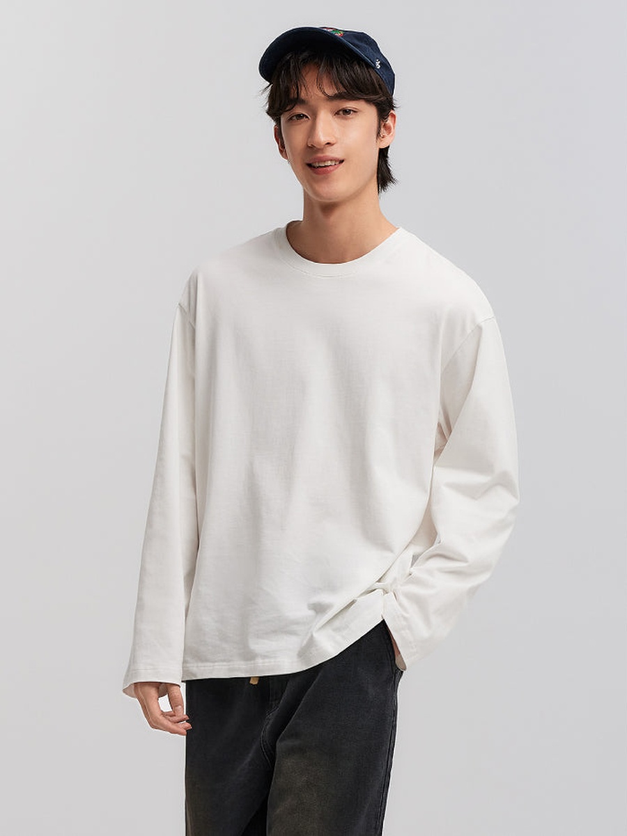 Basic Long Sleeve Cotton T-Shirt