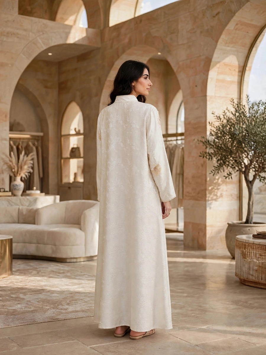 Royal Floral Applique Kaftan