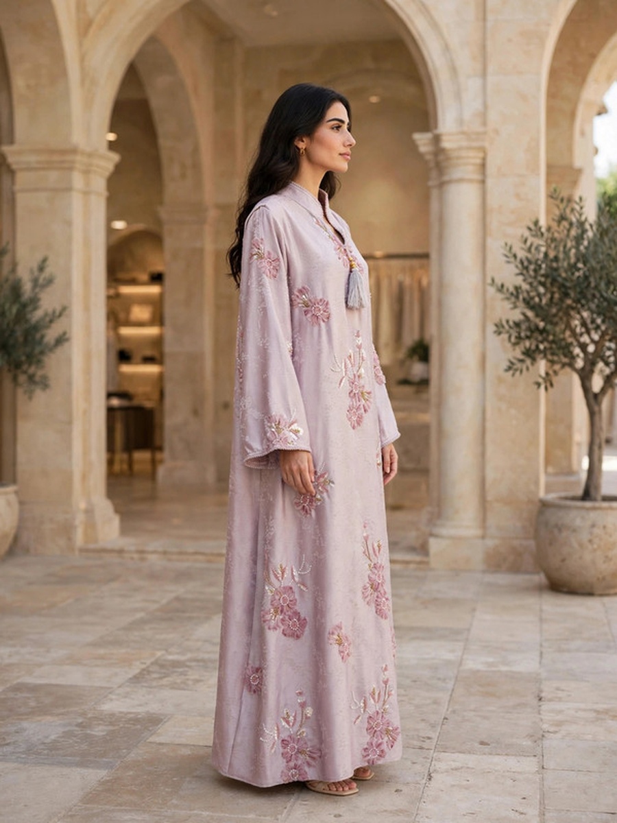 Royal Floral Applique Kaftan