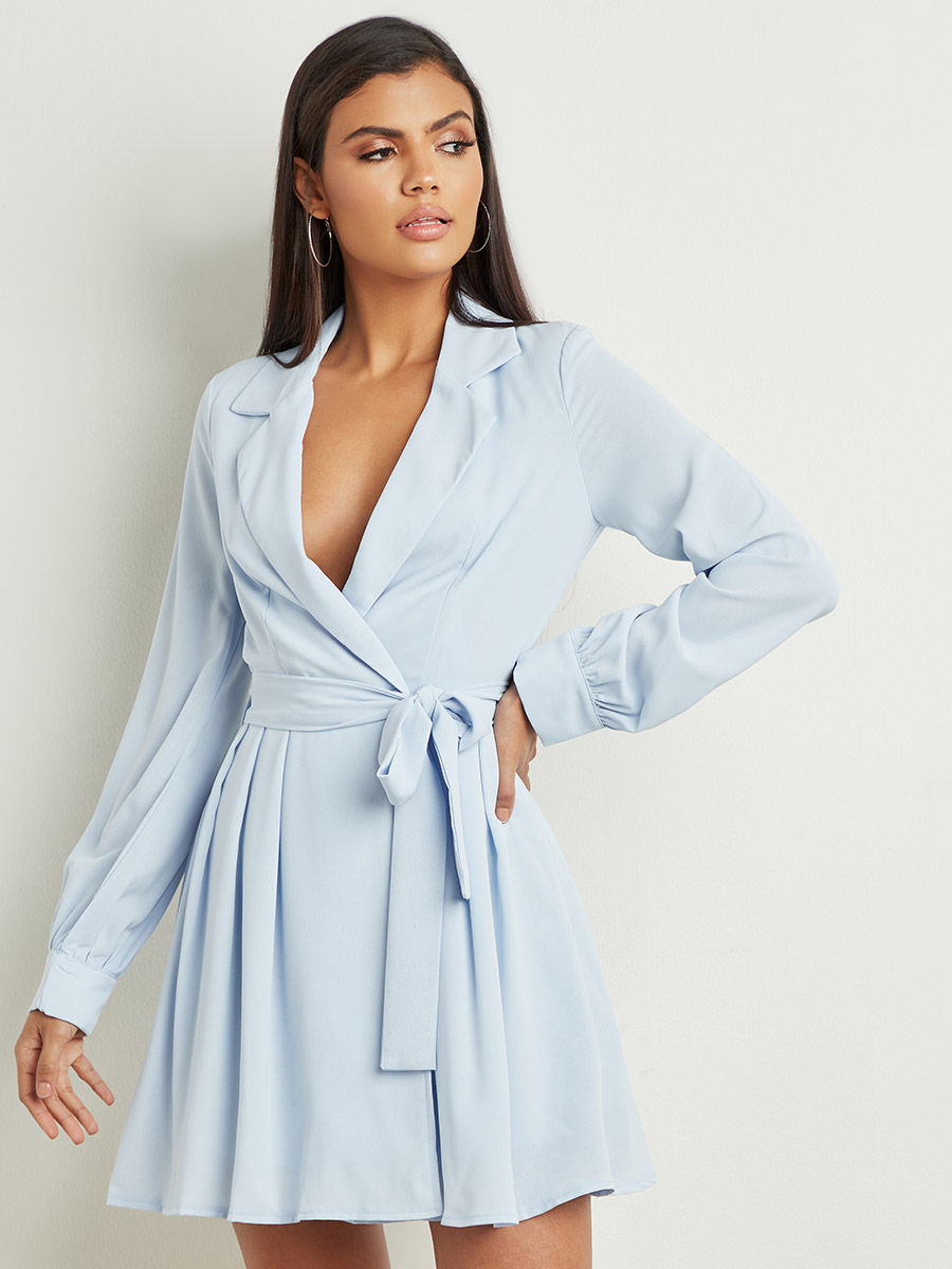 skater blazer dress Off White Cocktail Mini Dress sleeve 3/4 Pleated Skater Civil Wedding Graduation Dressy Blazer dresses women Semi formal attire TAVROVSKA