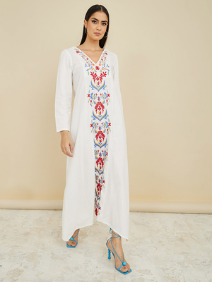 hoksml Fashion Womens Ethnic Retro-print Loose Kuwait