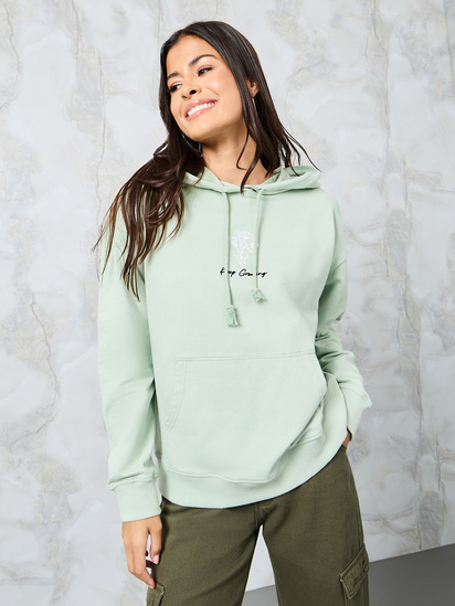 Back Butterfly Print Regular Length Hoodie