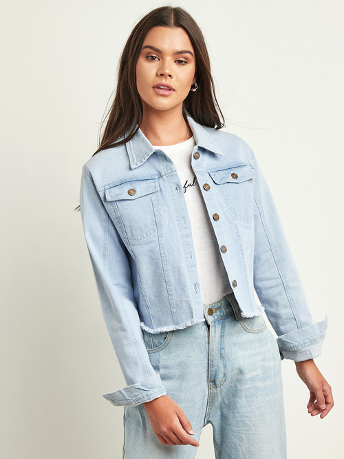 Denim jacket frayed 2025