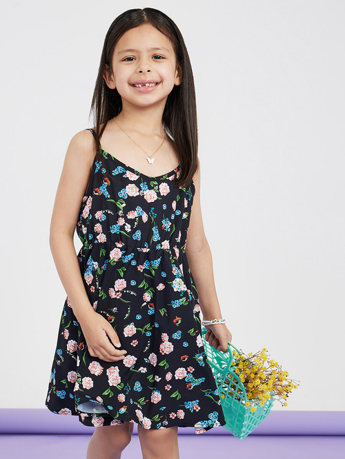 Buy Floral Print Cami Dress Multi For Kids Styli Saudi