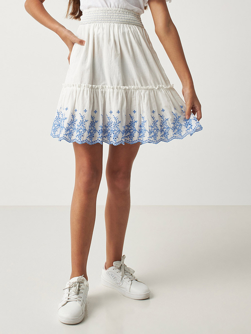 Surf gypsy embroidered skirt cheap