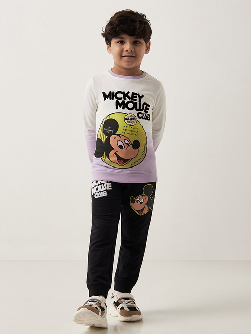 Buy Mickey Mouse Club Tie Dye Sweatshirt Jogger Set Purple For Kids Styli UAE