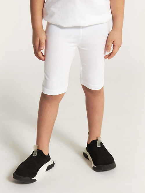 Buy Basic Cycling Shorts White For Kids Styli Kuwait