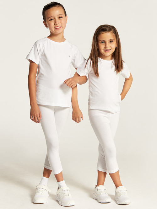 Kids white leggins discount