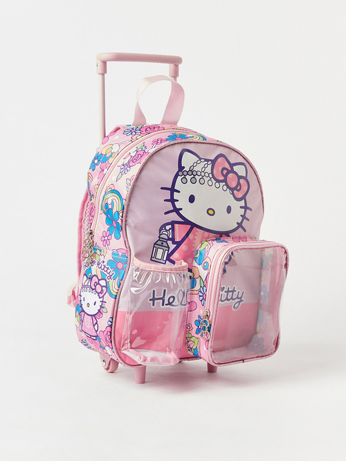 Buy Set of 3 Hello Kitty Print Trolley Bag 13.5 inches Pink For Kids Styli Saudi