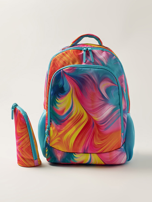 Marble print backpack top