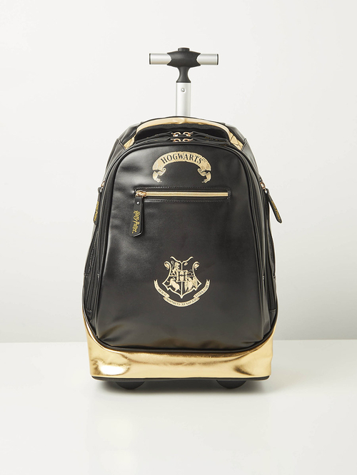 Buy Harry Potter Print Trolley Bag 18 inches Black For Kids Styli Saudi