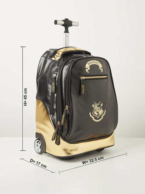 Buy Harry Potter Print Trolley Bag 18 inches Black For Kids Styli Saudi