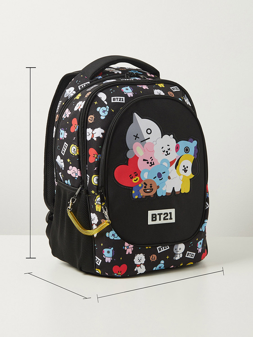 Buy BT21 All Over Print Backpack Black For Kids Styli Saudi