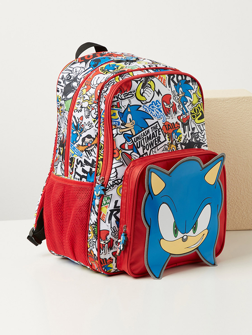 Buy Sonic 3D Face Backpack 16inches Red For Kids Styli UAE