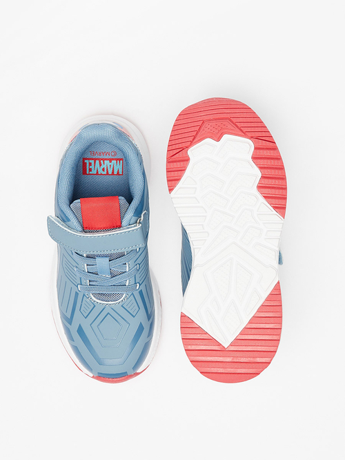 Buy Marvel Captain America Print Sneakers Blue For Kids Styli UAE