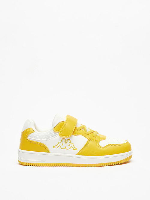 Buy Girls Panelled Low Ankle Sports Shoes with Hook and Loop Closure Yellow For Kids Styli UAE
