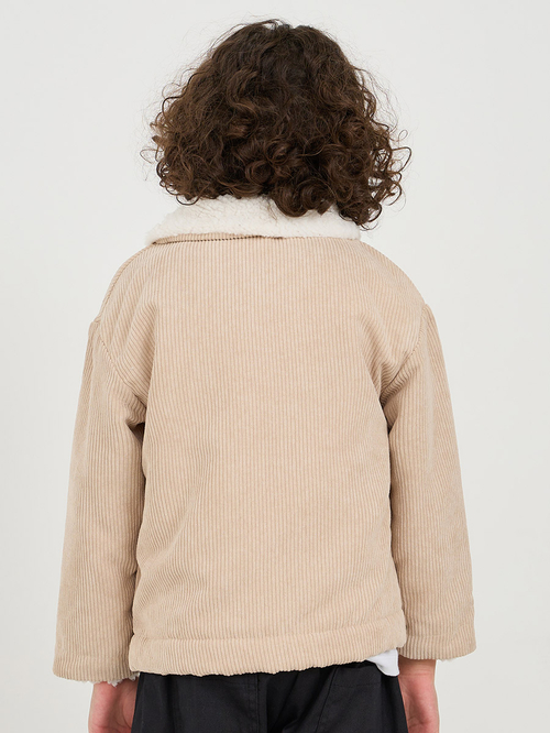 Corduroy jacket with teddy lining shop