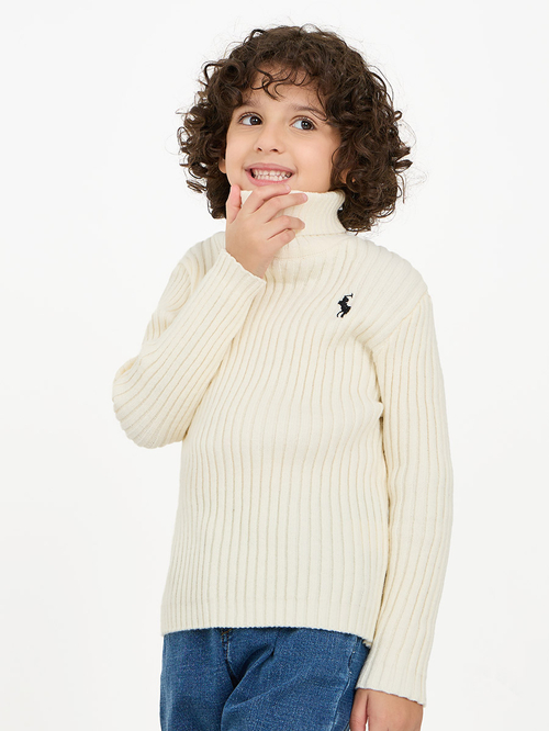 Embroidered mock turtleneck shop