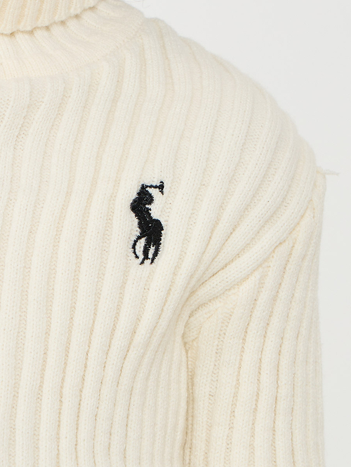 Buy Embroidered Detail Turtle Neck Sweater White For Kids Styli UAE