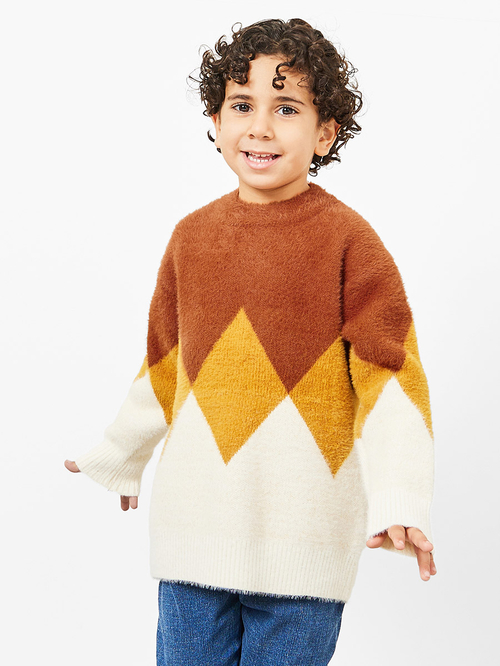 Fluffy sweater for kids store