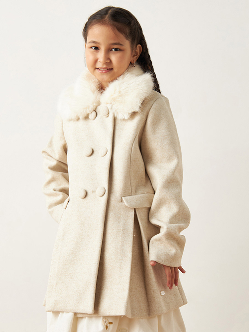 Fur collar kids sales