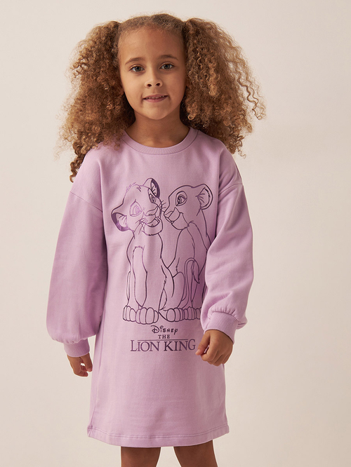 Buy Disney The Lion King Print Dress Purple For Kids Styli UAE