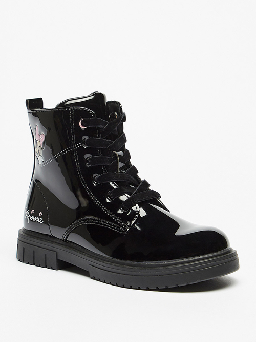 Minnie mouse black boots store