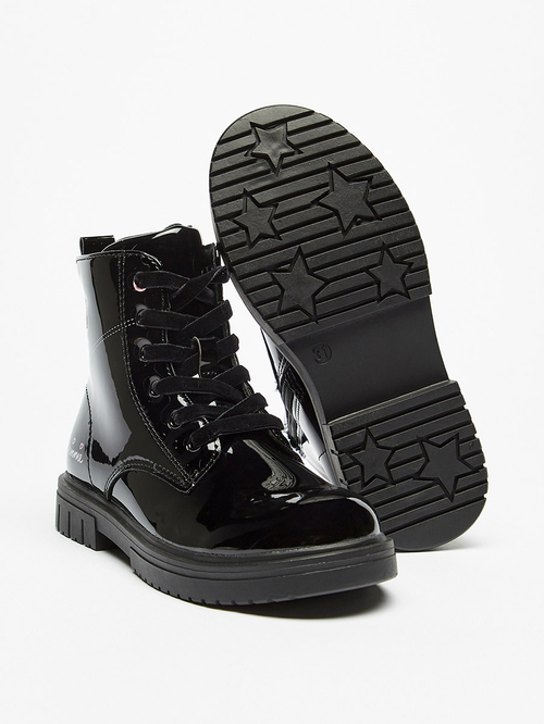 Buy Disney Minnie Mouse Embossed High Cut Boots Black For Kids Styli Saudi