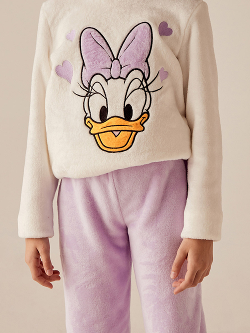 Buy Disney Daisy Duck Hooded T Shirt Pyjama Set Pink For Kids Styli Saudi