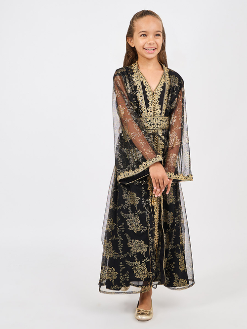 Embellished kaftan dress top