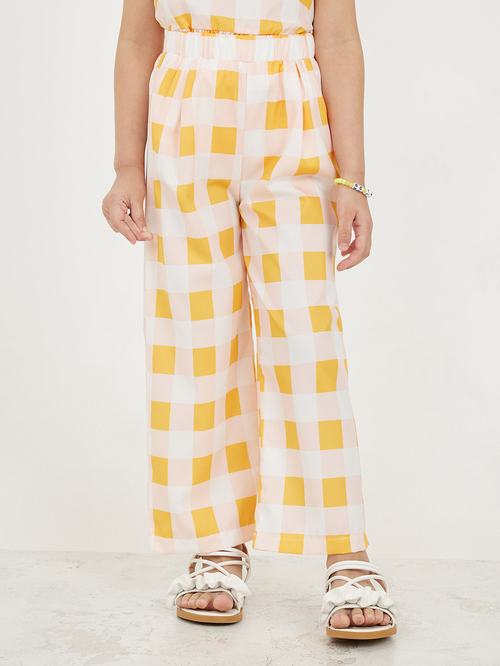 Checkered palazzo pants discount