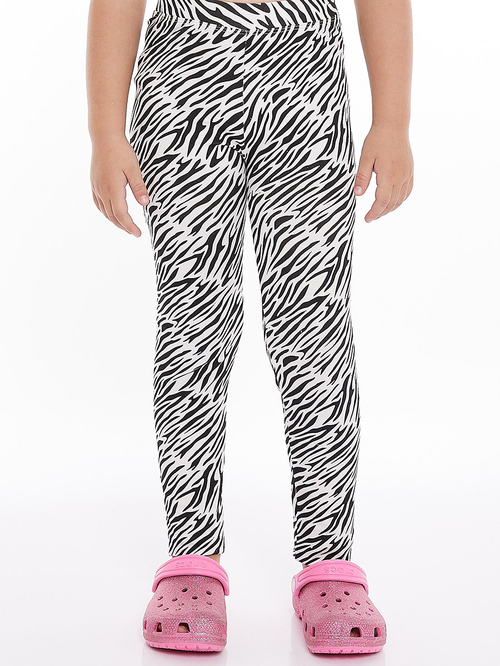 Girls zebra print leggings shop