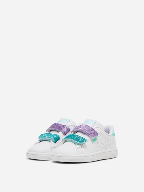 Buy Smash 3.0 Glitter Velcro Shoes White For Kids Styli Kuwait