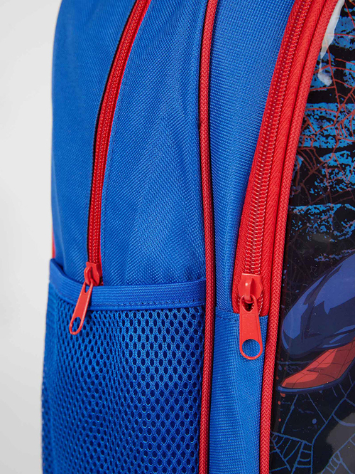 Buy Marvel Spider Man Print Mesh Pocket Backpack Blue For Kids Styli UAE