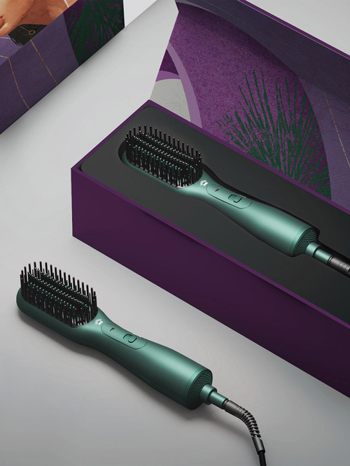 Buy 3 in 1 Hair Straightener Ionic Brush 3 Temperature Anti Scald Brush For Beauty Styli UAE