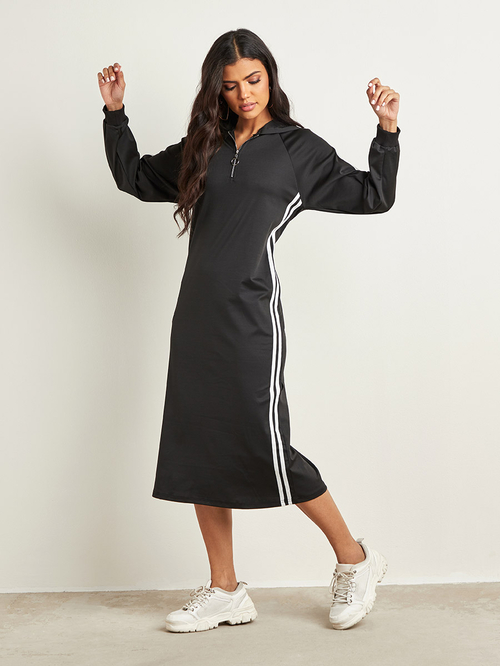 Striped hooded dress discount