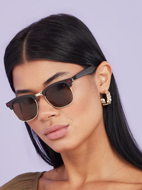 Half frame polarized sunglasses top
