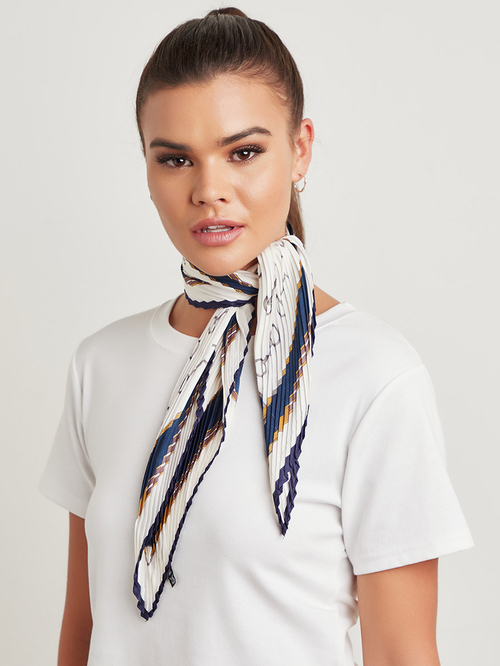 Blue neck scarf deals