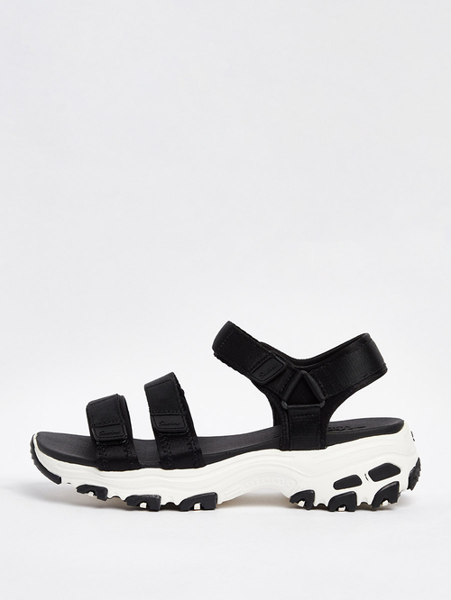 Buy D Lites Fresh Catch Comfort Sandals with Hook Straps Black For Women Styli Kuwait