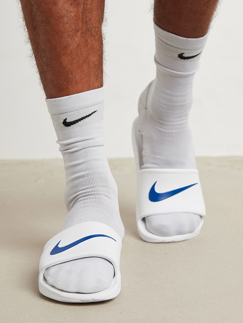 Buy Benassi Slides with Printed Logo White For Men Styli UAE
