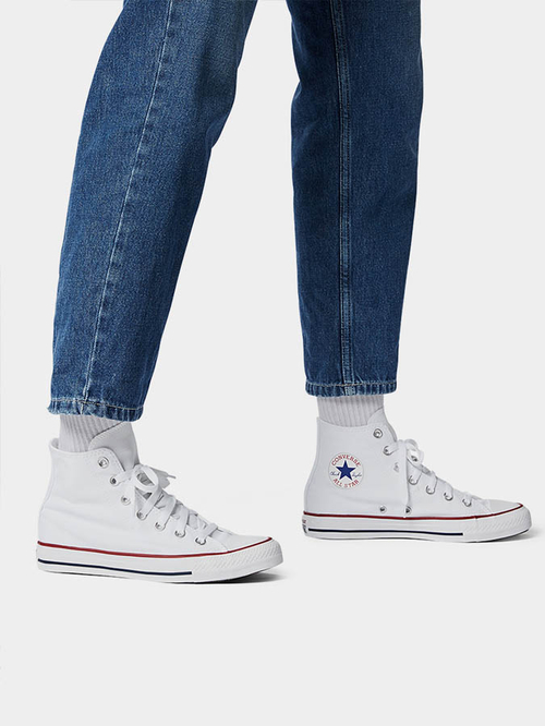 Buy Chuck Taylor All Star Hi Top Canvas Sneakers White For Men Styli UAE