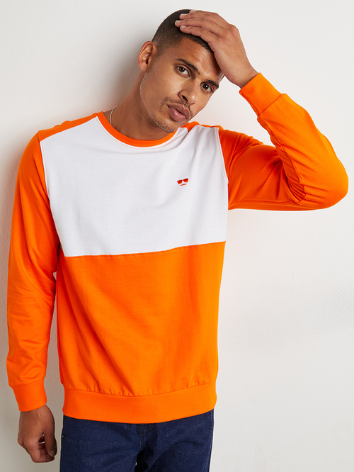 Orange color sweatshirt top