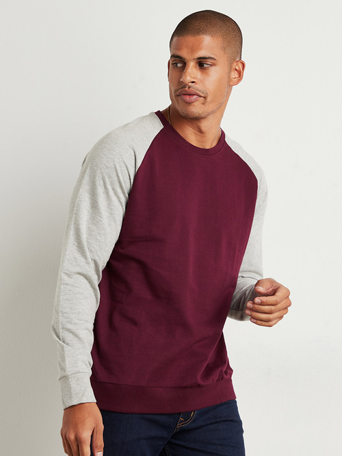Raglan sleeve sweatshirt mens clearance