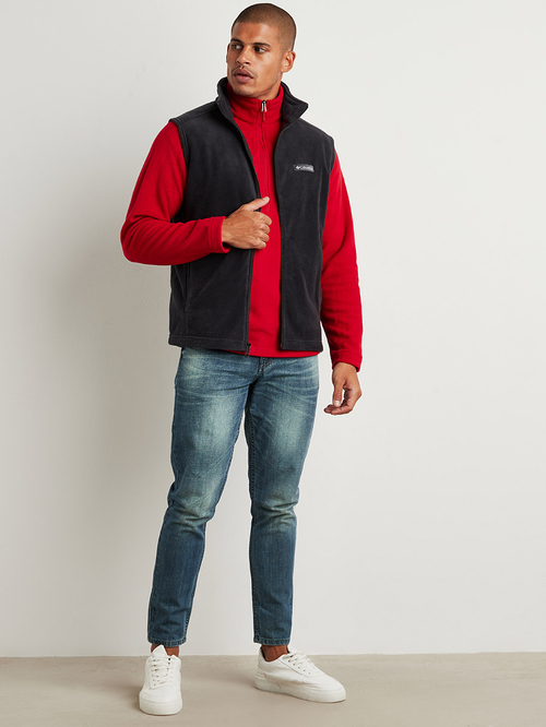 Buy Columbia Steens Mountain Vest with Zip Closure Black For Men Styli Kuwait